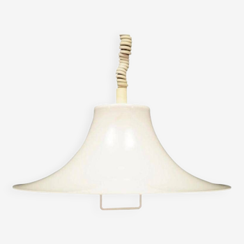 Lampe à suspension blanche, design danois, années 1970, fabricant : Fog & Morup