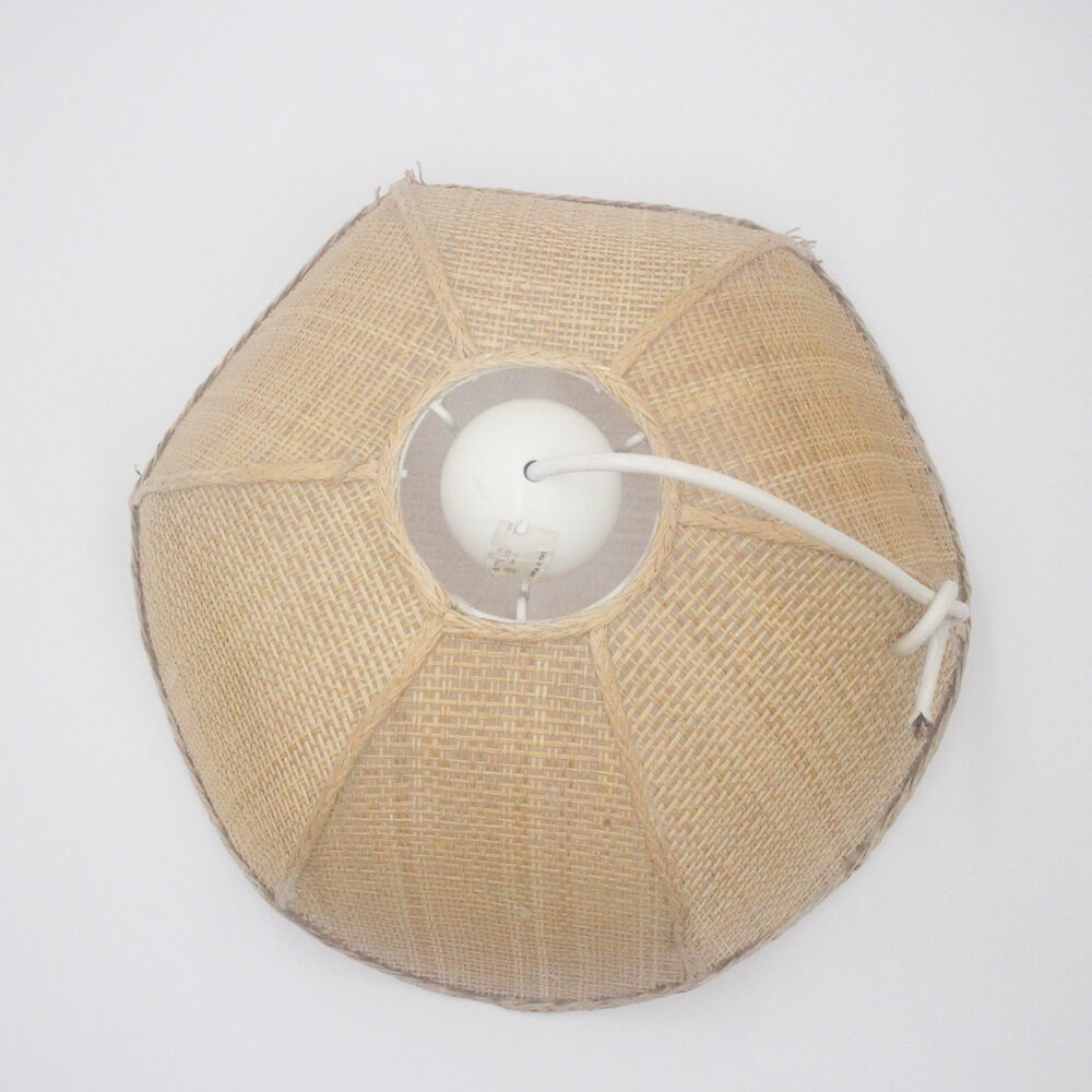 Vintage wicker flower pendant lamp