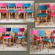 Set 6 vintage bistro chairs from the 50s