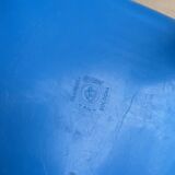Blue plastic space age kids chair, bold italian design