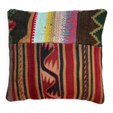 Turkish kilim patchwork cushion cover