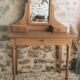 Coiffeuse Vintage en bois, entièrement restaurée