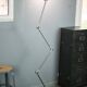 Jieldé lamp with 4 arms, clear matte varnish, vintage industrial.