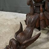 Anglo-Indian Pedestal Table in Exotic Wood – Late 19th Century