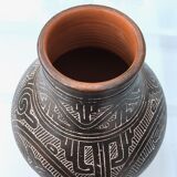 Handmade earthen vase