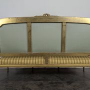 Louis XVI style canapé from the Napoleonic III era in gilded wood.