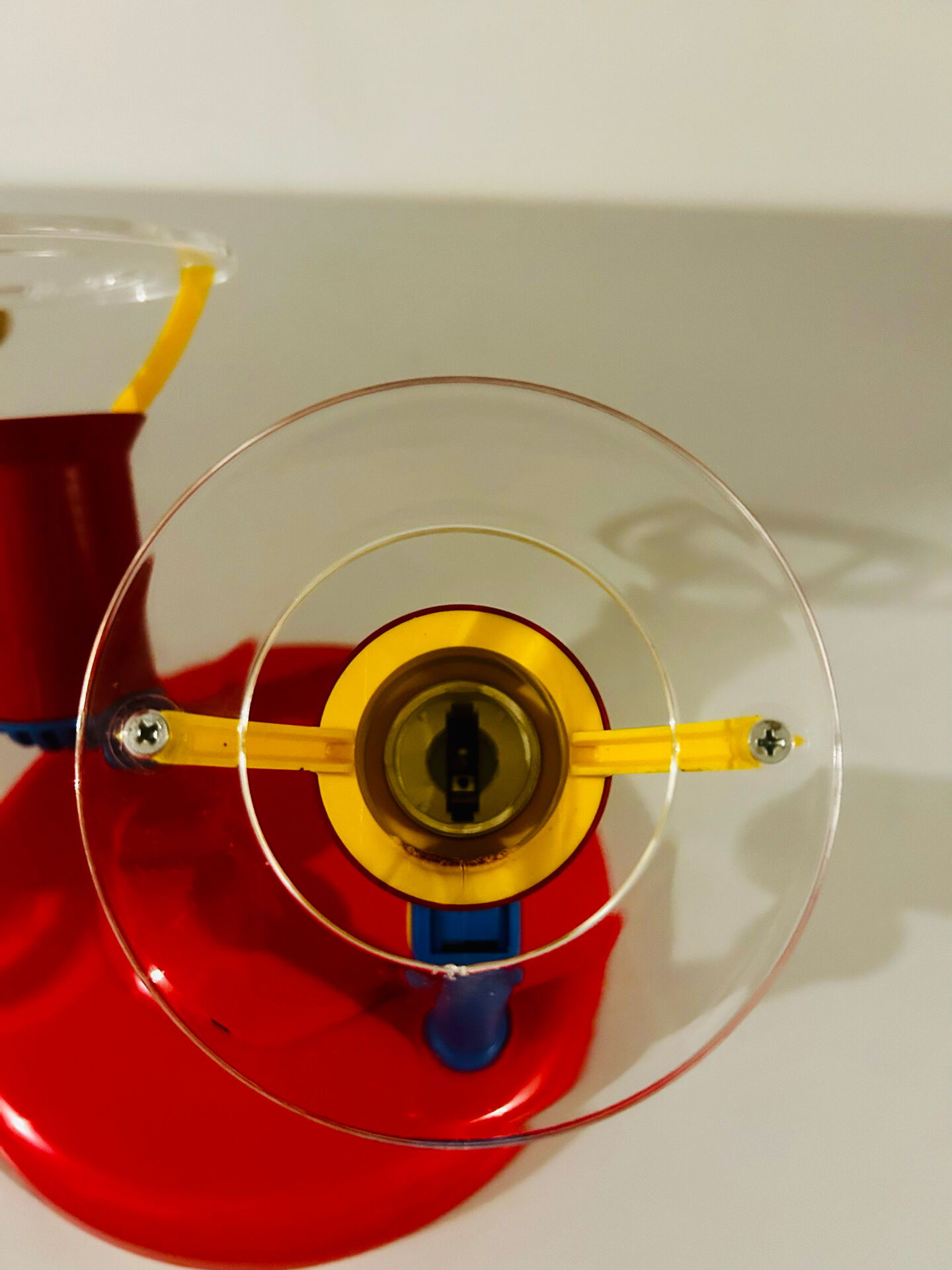 Brilliant Red & Blue Vintage Ceiling Light 1980s Germany
