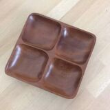 Scandinavian teak catchall tray