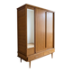 Vintage 1950s wardrobe in wood veneer.