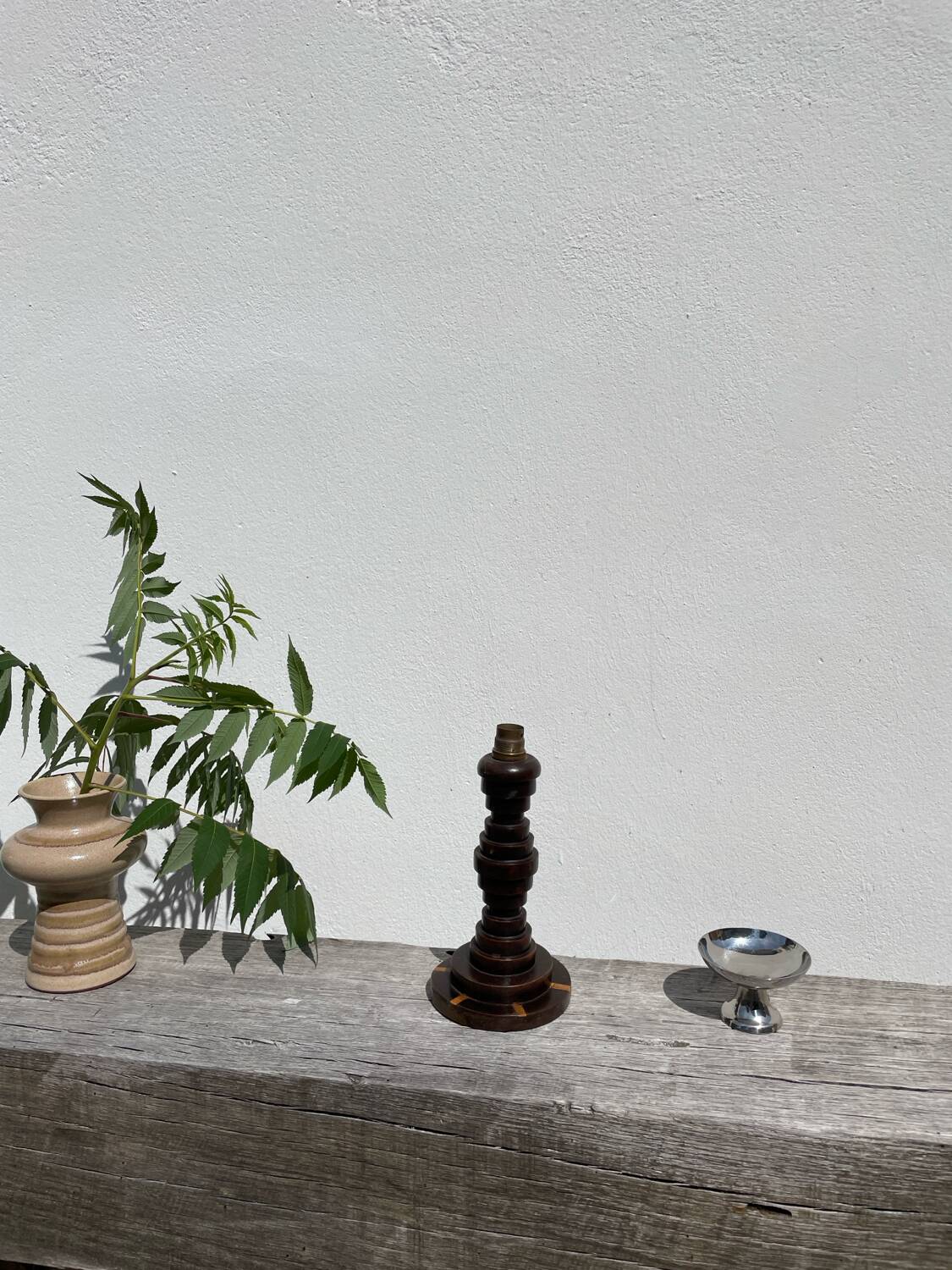 Art Deco Turned Wood Lamp Base