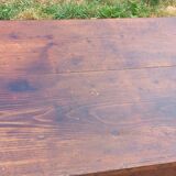 19th century farmhouse table with spindle legs, 225cm