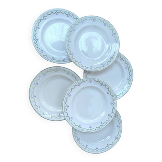 Set de 6 assiettes en terre fer