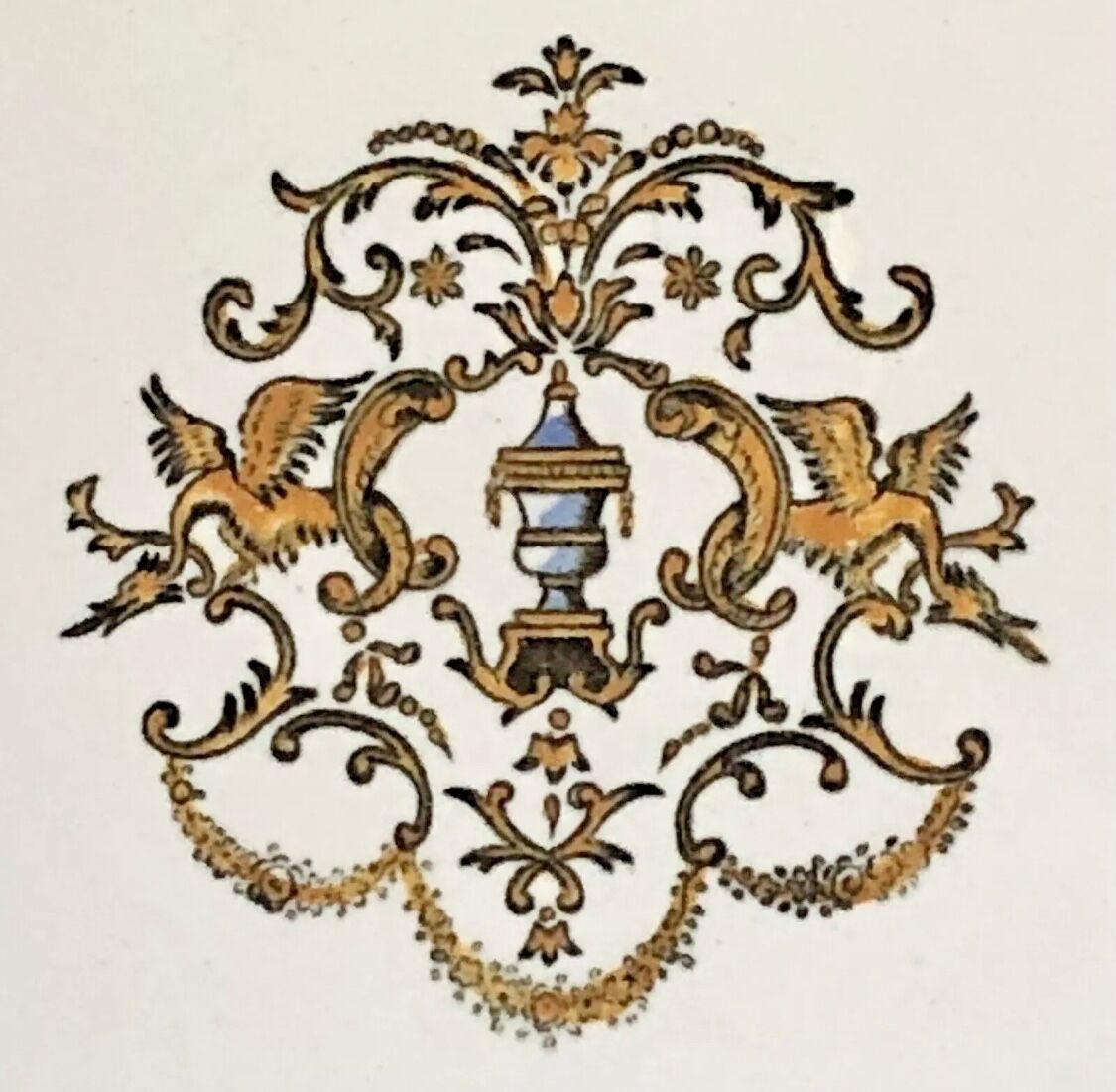 6 dessert plates dessert Gien the children at the press Dionysos 1938/1960