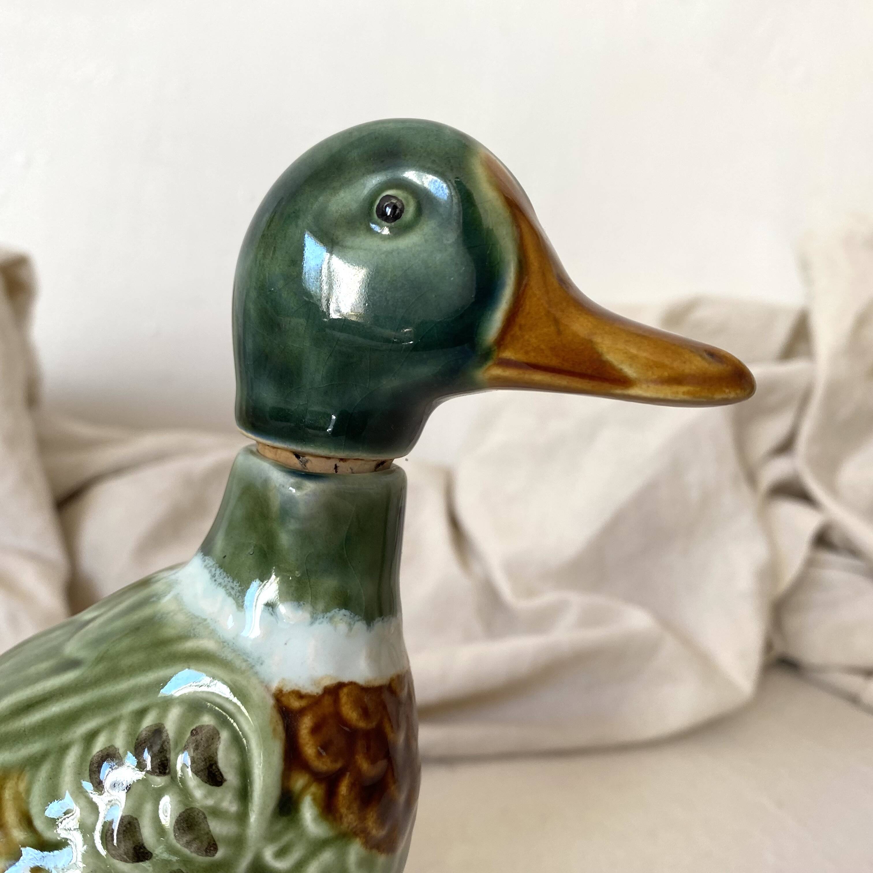 Zoomorphic bottle, ceramic duck
