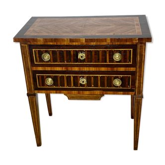 Transition Style Rosewood Veneer Chest of Drawers