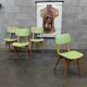 Set of 4 green wooden chairs Tatra Nabytok 1960