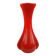 Mid-century modern vase, red glass, Poland, 1970s