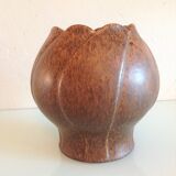 Tulip vase in brown ceramic by Steuler Keramik /vintage 60s-70s