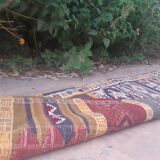 Handmade vintage taznakht berber corridor carpet