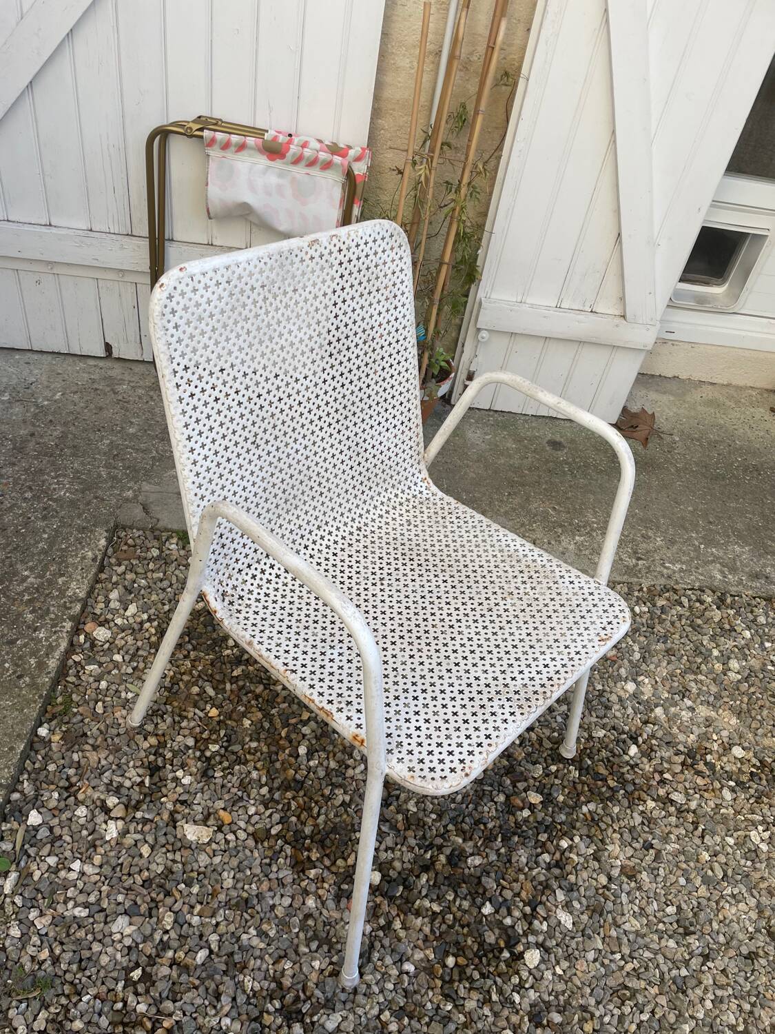 4 fauteuils de jardin style Matégot