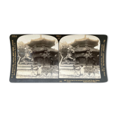 Photographie ancienne stereo, stereograph, luxe albumine 1903 Temple Lama, Pékin, Chine