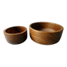 2 teak salad bowls from the 60s and 70s