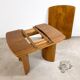 Extendable art deco dining table walnut veneer