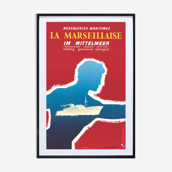 Affiche Marseillaise Messagerie Maritimes