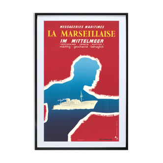 Affiche Marseillaise Messagerie Maritimes