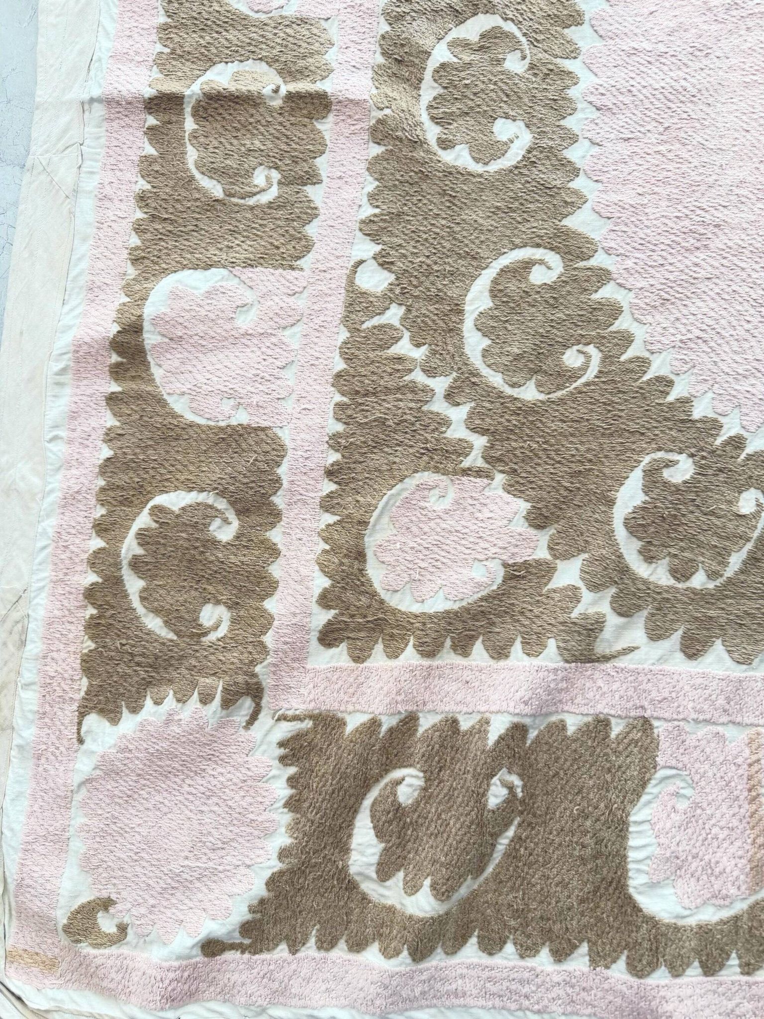 Vintage hand-embroidered tablecloth 137x142 cm