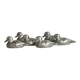 Set of 6 silver-plated metal ducks, name holders and knife rests.