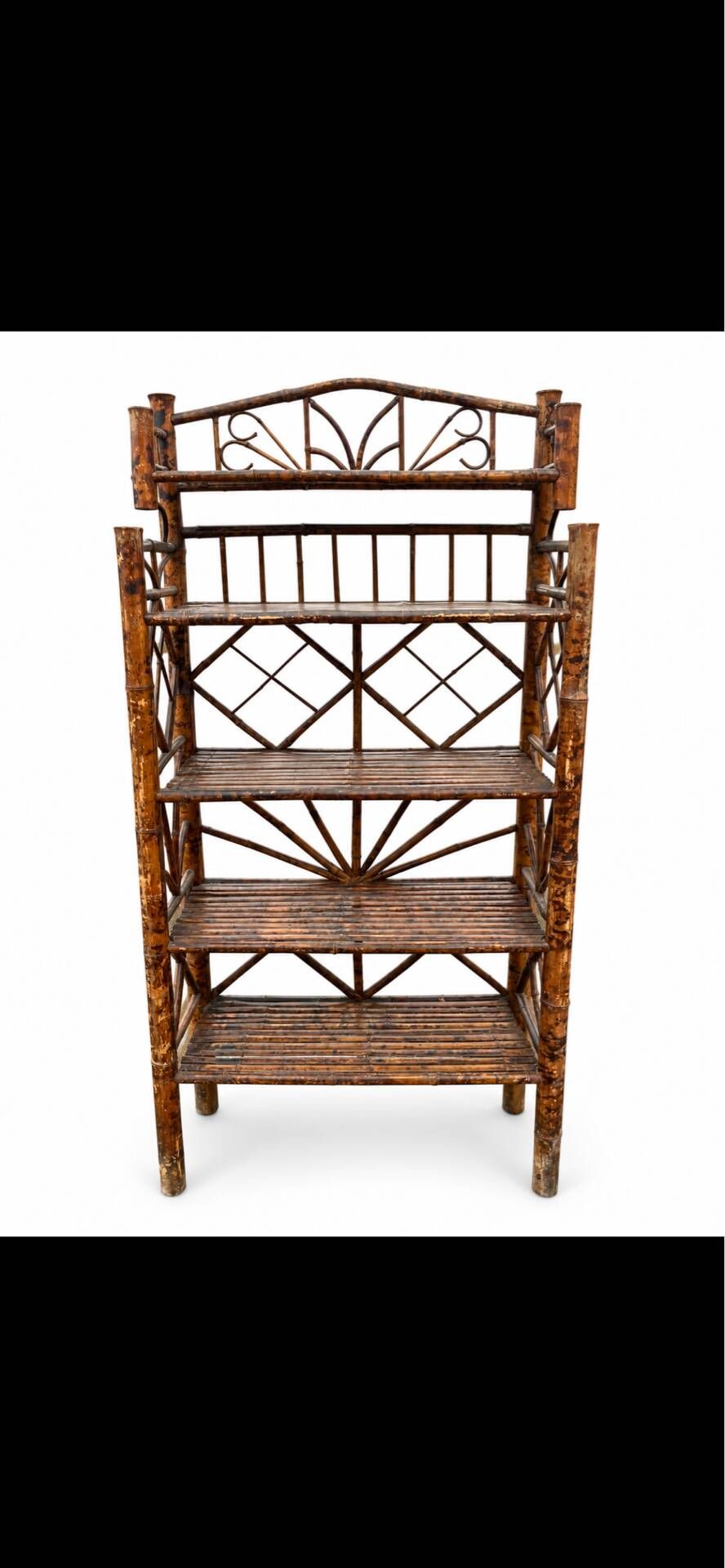 Antique bamboo shelf with 4 levels – Japonese style