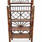 Étagère ancienne en bambou à 4 niveaux – Style japonisant
