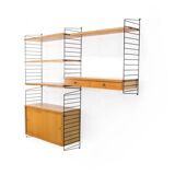 Vintage Nisse Strinning wall system in ash wood