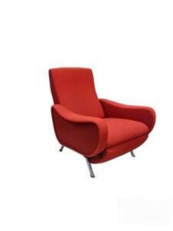 Chaise de Dame Vintage Inclinable en Laine par Marco Zanuso pour Pizzetti, 1960s