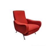 Vintage Reclining Lady Chair in Wool by Pizzetti, 1960s