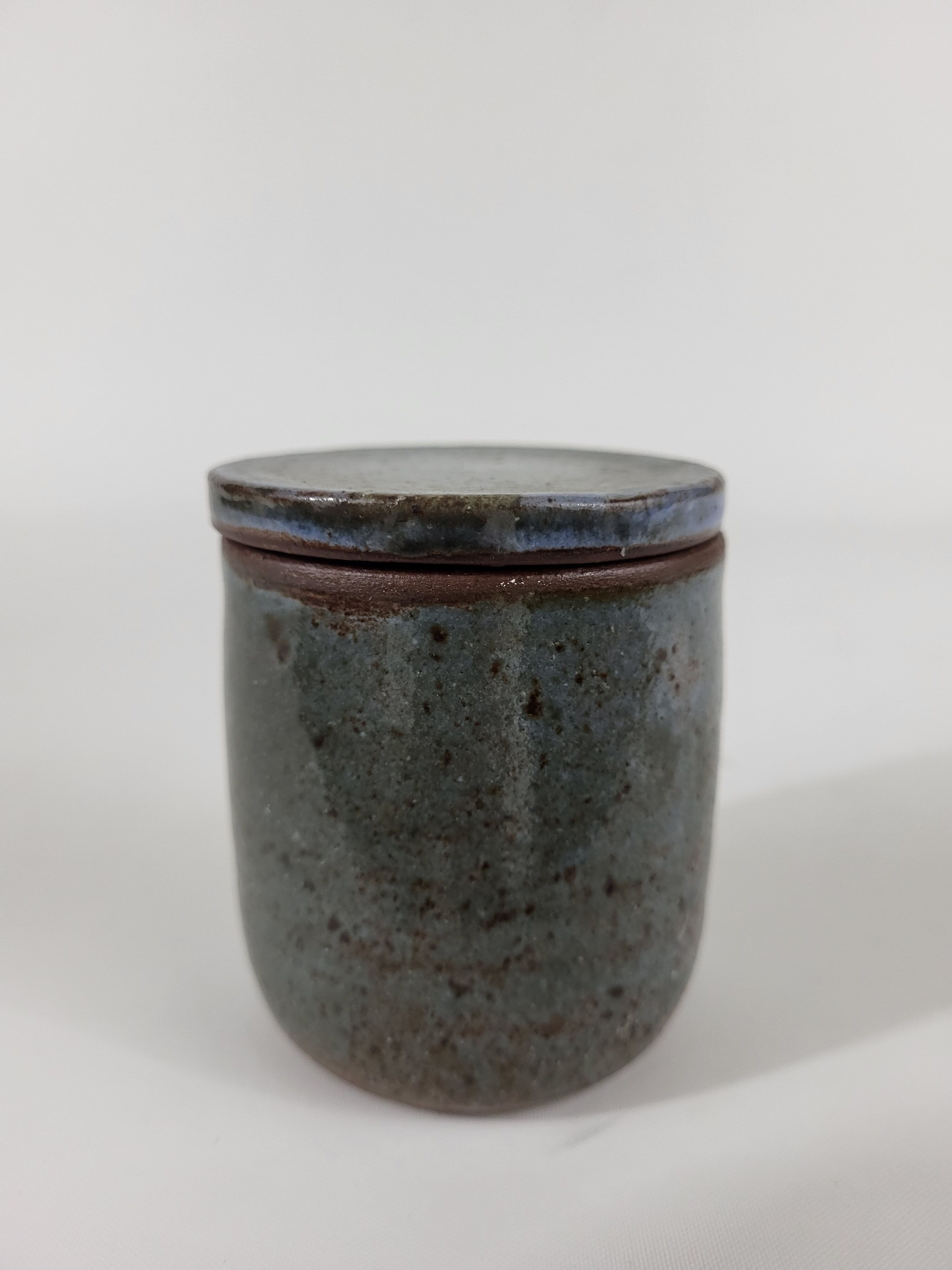 Covered pot in stoneware Jeanne and Norbert Pierlot Ratilly Puisaye