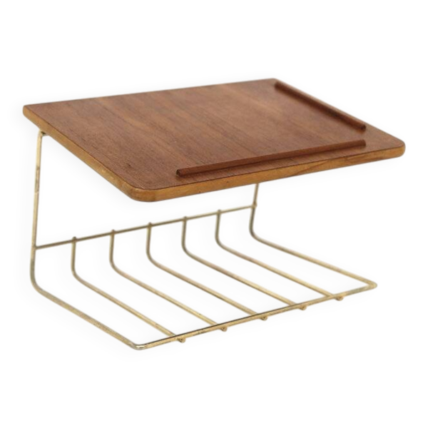 Étagère murale scandinave en teck, Suède 1960