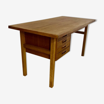 Old Scandinavian design teak desk Gunnar Nielsen Tibergaard Denmark vintage 60s