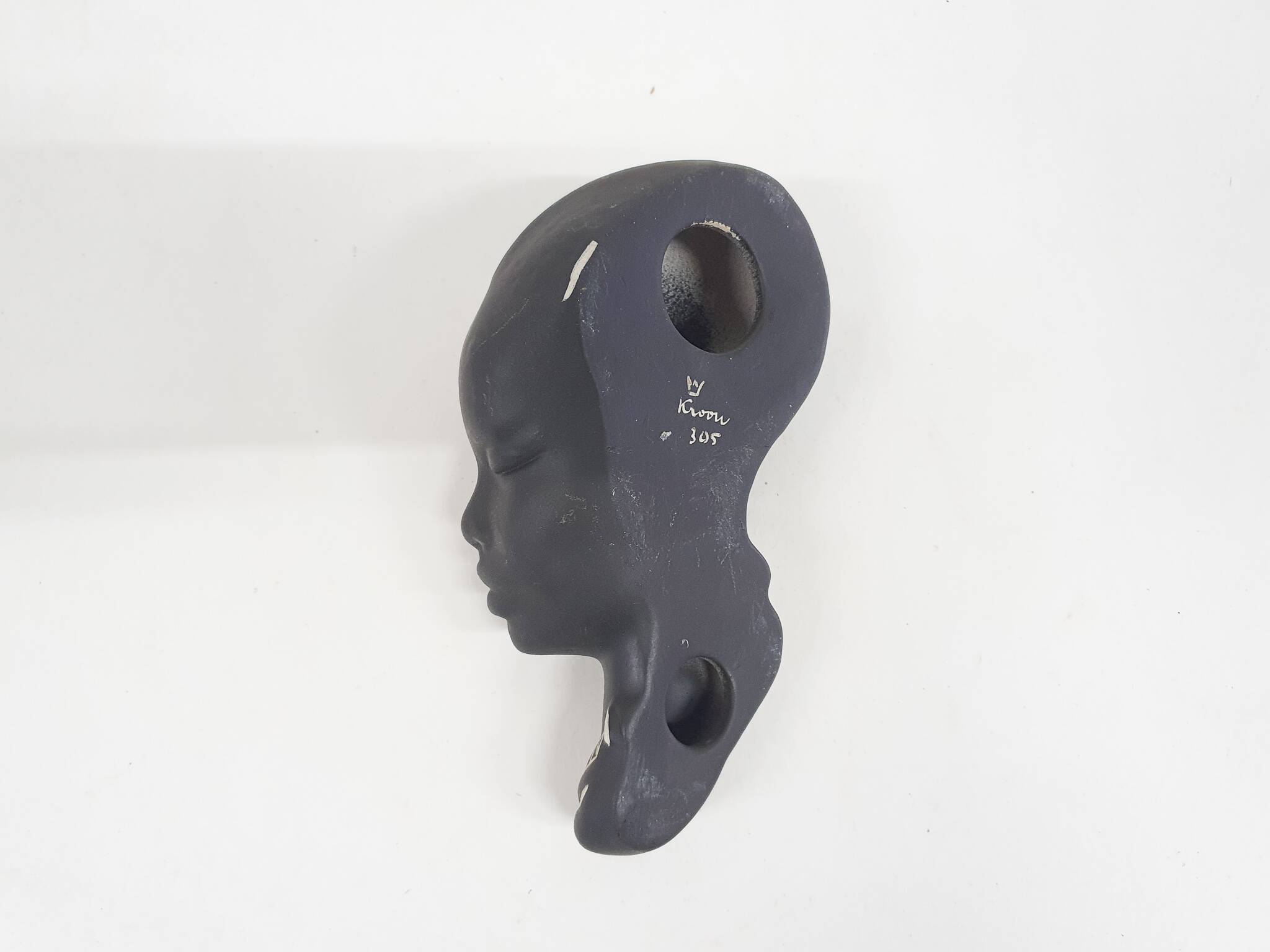 Ceramic woman's head by Kroon - L'Ancora , model 305