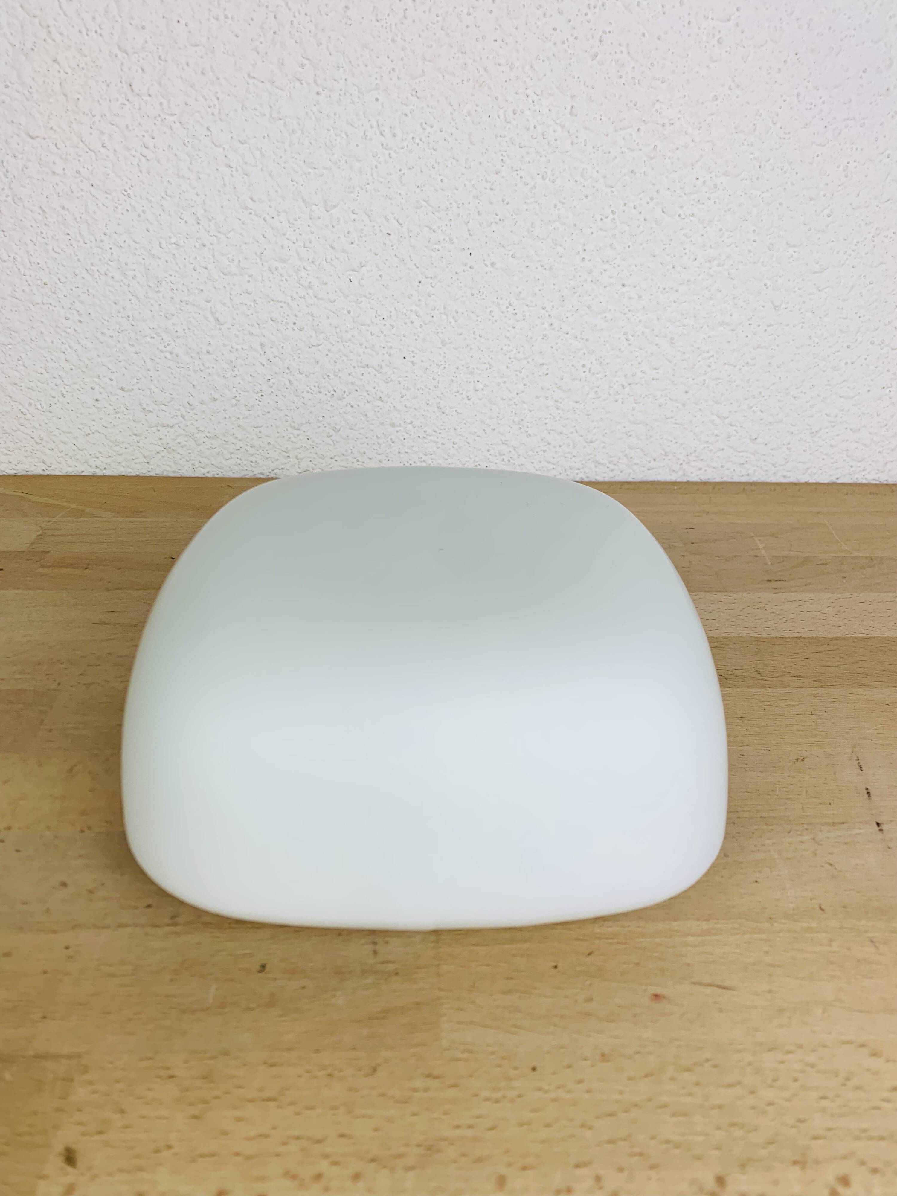 Vintage square opaline wall lamp, Italy, 1960