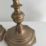 Pair of bronze candlestick holders from the 19th century