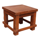 Old small Burmese teak workshop bedside table