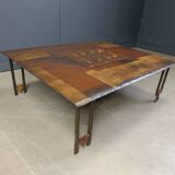 Jean-Jacques Argueyrolles Brutalist coffee table in sculpted steel, 1980s