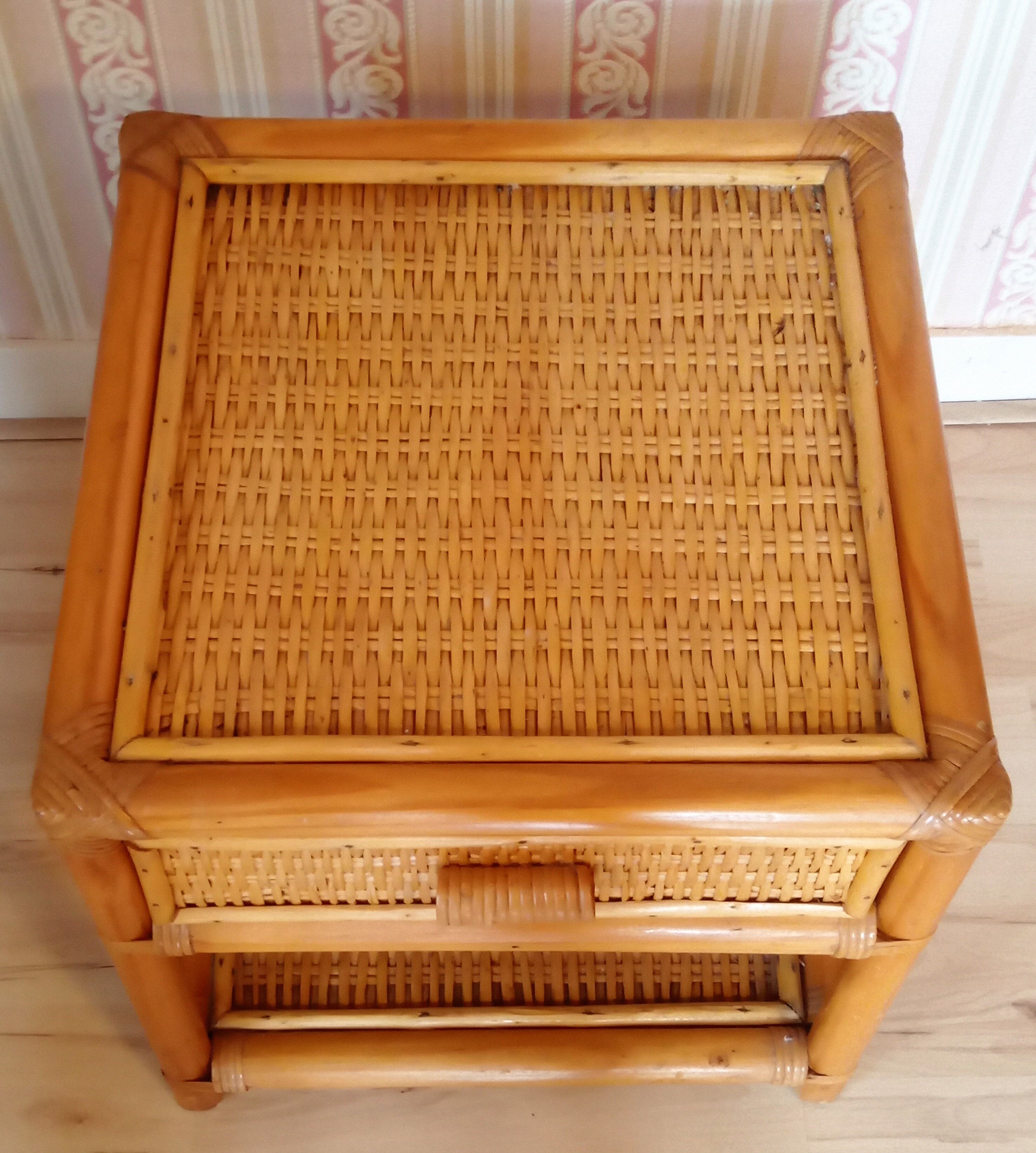 Rattan nightstand