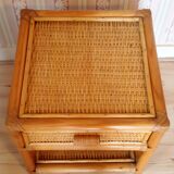 Rattan nightstand