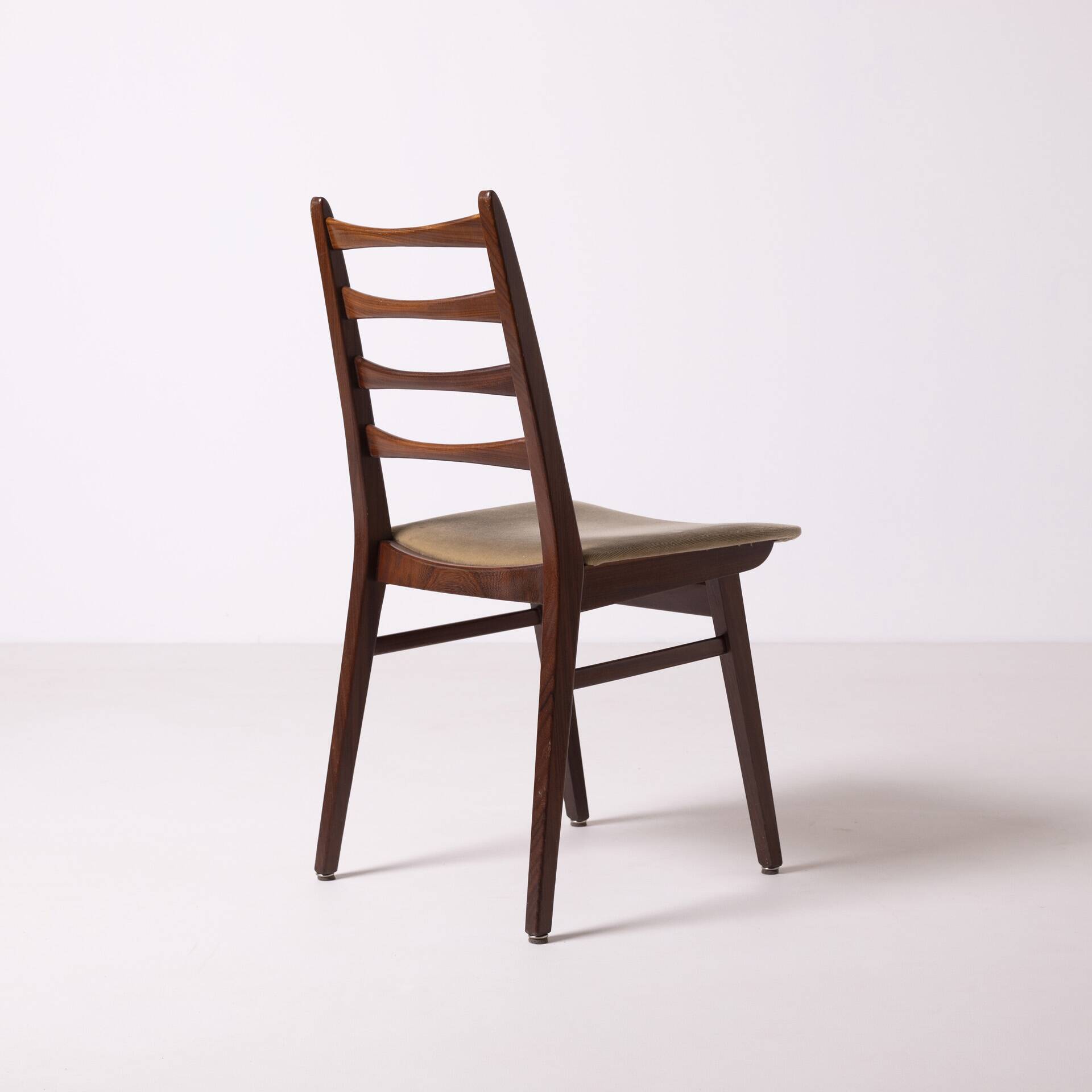 Set of 5 midcentury afromosia teak danish dining chairs, Denmark, 1960s