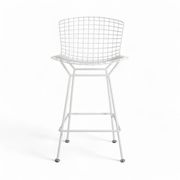 Tabouret de bar en fil métallique Harry Bertoia 428 de White Knoll Original