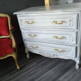 Patinated chest of drawers Louis XV style