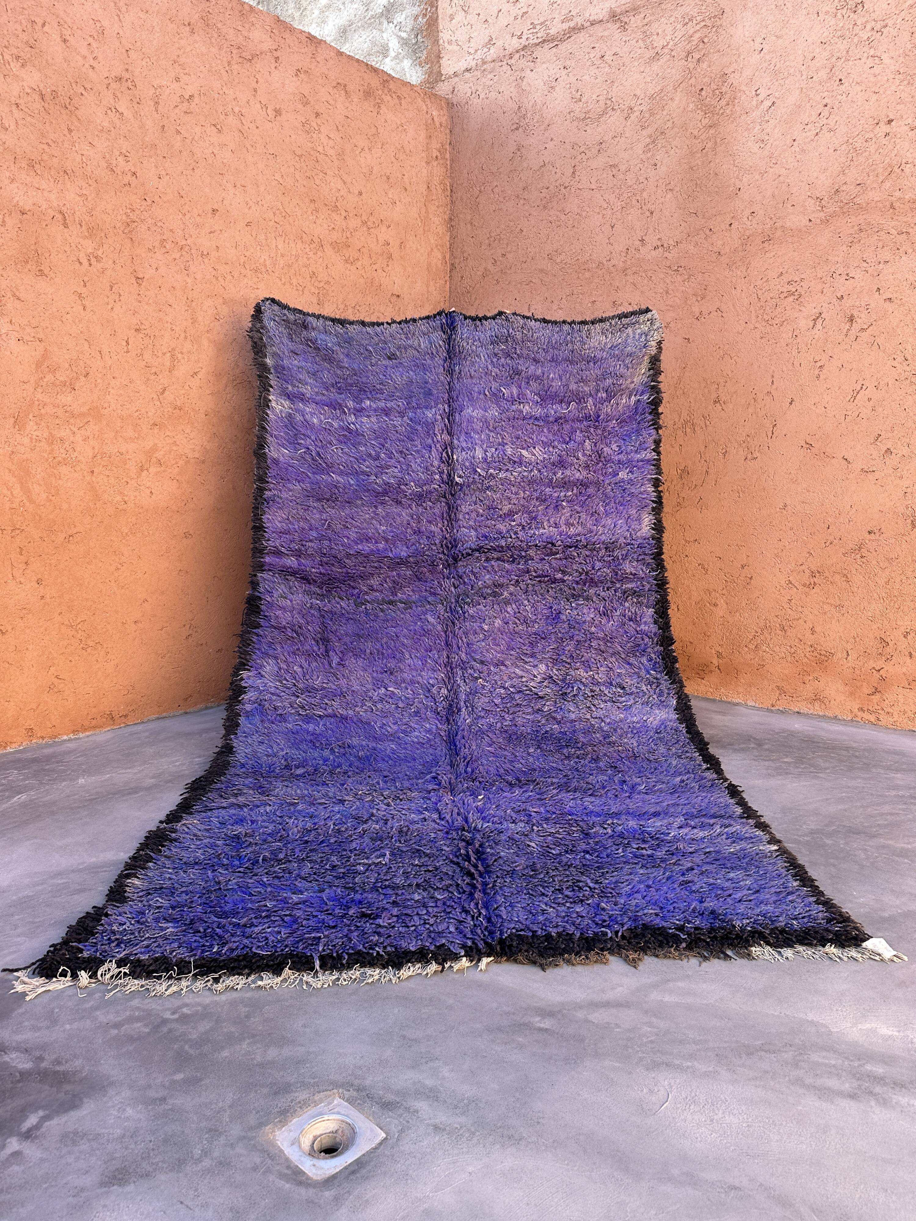 Blue Moroccan carpet - 190 x 350 cm